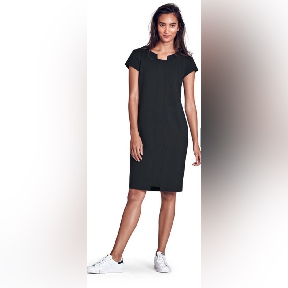 Bitte Kai Rand Black Sheath Dress Size 40 Minimalist Career Teacher Knee Length